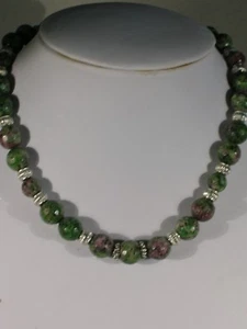 15" Girl's Ruby Ziosite Coral Necklace - Picture 1 of 2