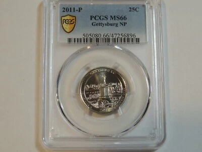 2011 P  PCGS MS66 Gettysburg Quarter Gold Shield - Image 1 of 2