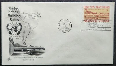 United Nations - Scott 195 - Building Series Chile - 1969 - First Day Cover - Image 1 of 2