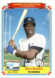 Don Baylor 1983 Topps Drake's Big Hitters #1 New York Yankees - Picture 1 of 2