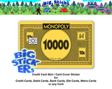 Monopoly Money Credit Card SMART Sticker Skin Covers