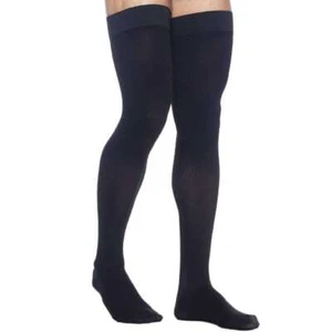 SIGVARIS Access/DYNAVEN Men’s Long Thigh Highs Dot Band 20-30 Black Small - Picture 1 of 4