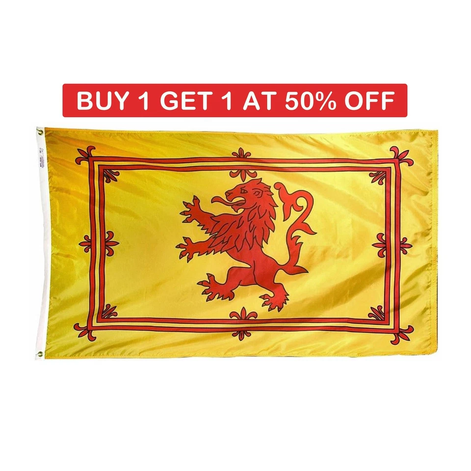 SHATCHI Large Scotland Rampant Lion Flag 5X3FT Football World Cup Scottish Fan Support