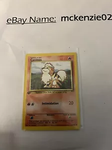 Pokemon Caninos (Growlithe) Base Set 1st Edition FRENCH Ungraded Mint Condition - Picture 1 of 3