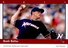 2011 Northwest Arkansas Naturals Grandstand #22 Heath Rollins Lexington SC Card