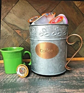 Callejón de otoño granja grande soporte para tazas K café galvanizado - decoración de granja - Imagen 1 de 10
