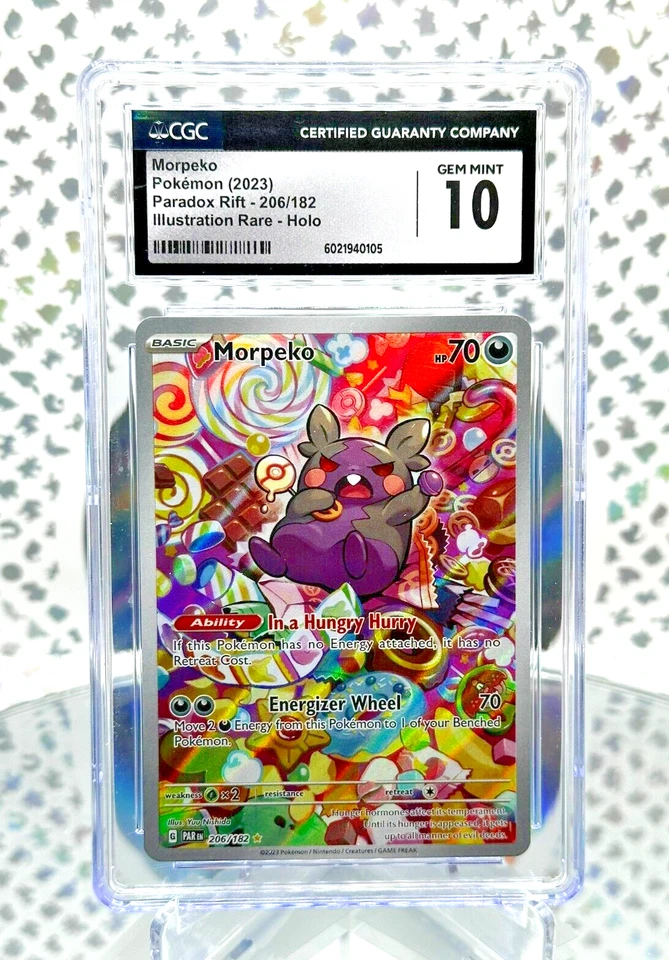 CGC 10 Morpeko 206/182 Paradox Rift Secret Illustration Rare Pokemon Card - Image 1 of 1
