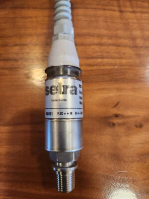 Setra 5221060PA2M11N1 Pressure Sensor, 0-60 PSI, 1/4 NPT, 4-20mA, 2' Cable (NOS) - Image 1 of 4