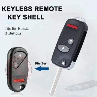 3 buttons Upgraded Flip Rmeote Key Shell Case for Honda Accord CIVIC Element - Image 1 of 4