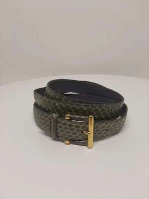 Женские аксессуары подлинный змеиной кожи ремень размер маленький/средний серый D20 - Изображение 1 из 4