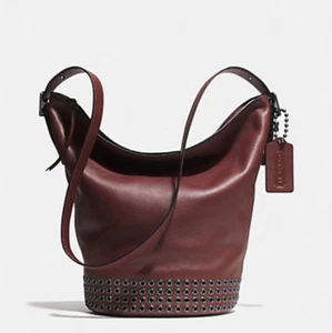 Coach Bleecker occhielli in pelle nuovi con etichette borsone canna di fucile mattone F32392 - Foto 1 di 5