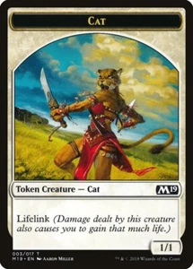 Gettone Gatto (003) Set Base 2019 M19 MTG Magic - Foto 1 di 1
