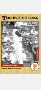 Topps 2020 ahora retrocede la tarjeta del reloj San Francisco Giants Willie McCovey #122 - Imagen 1 de 2