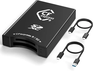 CFexpress Type B USB3.2 GEN 2 10Gbps Card Reader, Dual Slot Portable CFexpres... - Picture 1 of 7