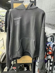 Sudadera con capucha vintage con estampado de letras cartel envejecido lavado para hombre - Imagen 1 de 7