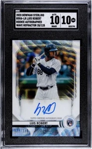 2020 Bowman Sterling Luis Robert RC Rifrattore Onda Auto Rookie SGC 10 GEMME NUOVO DI ZECCA - Foto 1 di 2