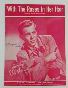 Vintage Sheet Music ~ With The Roses In Her Hair ~ 1947 ~ Dick Haymes Cover - Picture 1 of 3