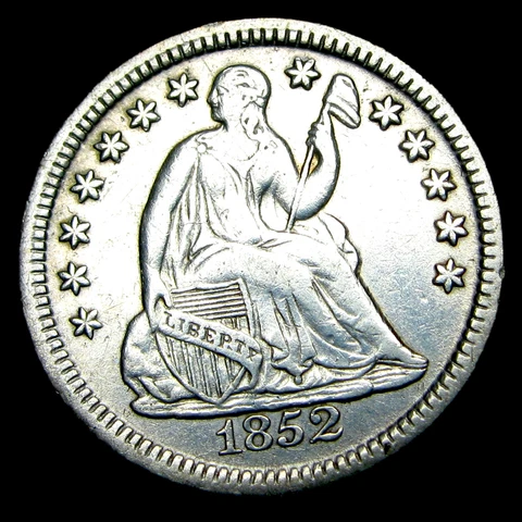 1852 Seated Liberty Half Dime Silver  ---- Nice Details Type Coin ---- #VF657 Cover