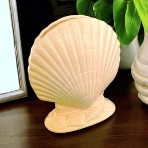 Vintage Mikasa Laslo Vase Keramik 6 Zoll hoch Pfirsich rosa Japan Strand Küste - Bild 1 von 8