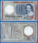 Netherlands 10 Gulden 1953 Guldens Europe Free Shipping Worldwide