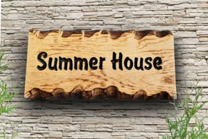 Personalised Carved Oak Sign ,Wooden House Name Plaque Home Outdoor Plate - Picture 1 of 5