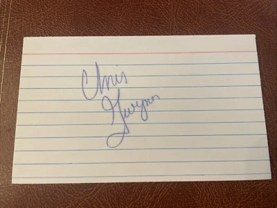 Chris Gwynn - Los Angeles Dodgers - Signed 3x5 Index Card - Image 1 of 3
