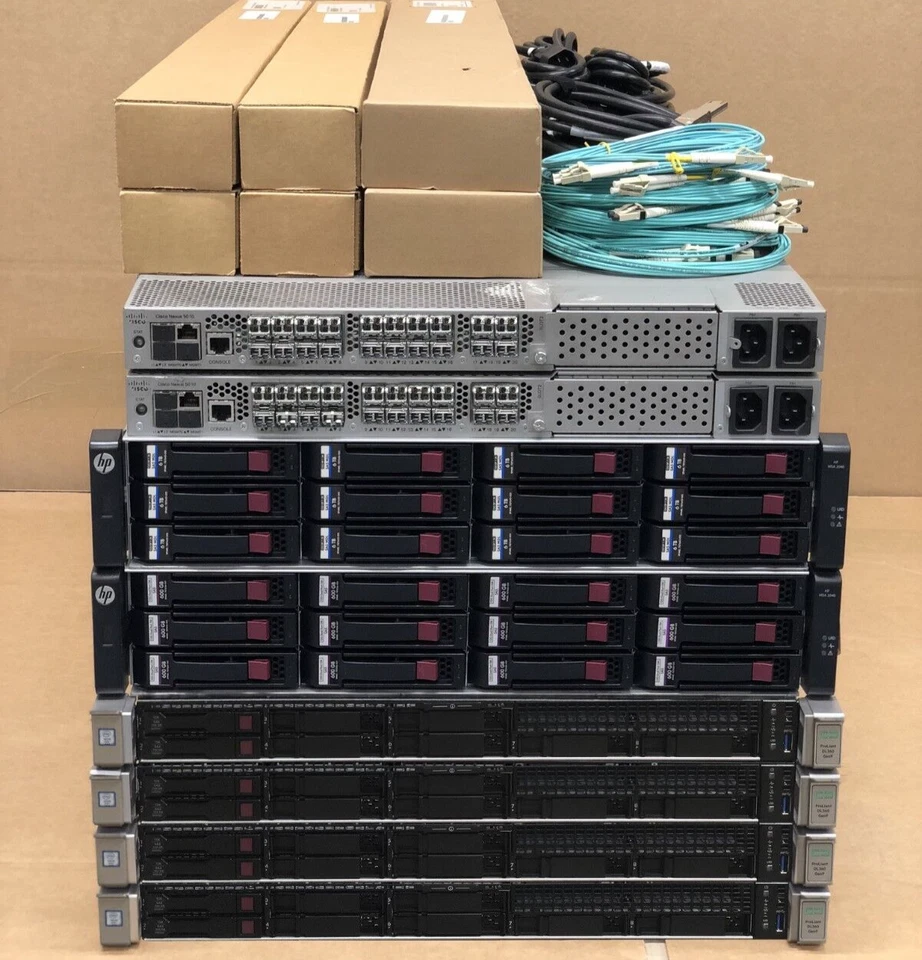 HP MSA 2040 DL360 Gen9 V4 79.2TB 12G SAS 10Gbit iSCSI 112-Core 1TB SAN Solution - Image 1 of 2