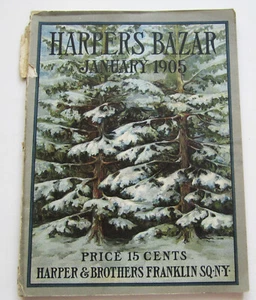 Harpers Bazaar Magazine 1905 January Fashion Good Condition 1900s Ladies Vintage - Picture 1 of 4