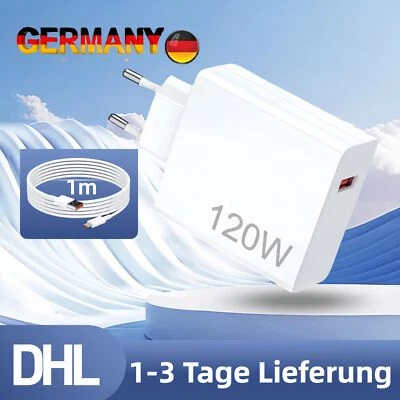 Für Xiaomi 120W Schnell Ladegerät Netzteil 6A USB-C Kabel Redmi Note10/11/12Pro - Bild 1 von 4