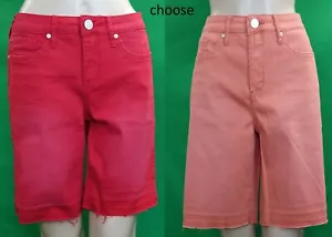 SEVEN7 Weekend Bermuda Marsala oder rot Release Saum lässig Denim Shorts, 4-16 - Bild 1 von 5