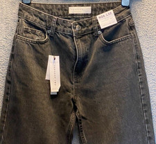 Topman Jeans Mens W26 L32 Black flared Denim