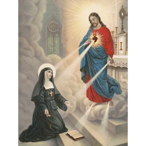 Religion Jesus Christus Nonne Herz Licht Kirche Großer Leinwanddruck 46x61 cm - Bild 1 von 5