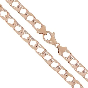 10k Oro Rosa Solid Flat Cuban Link Chain Collar 24" 6.3mm 33 gramos - Imagen 1 de 12