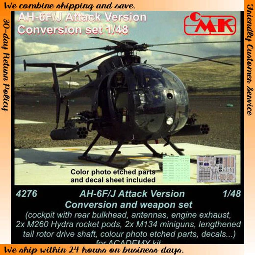 CMK 1/48 Modern US AH-6F/J Little Bird Conversion & Weapon Set for Academy - Image 1 of 1
