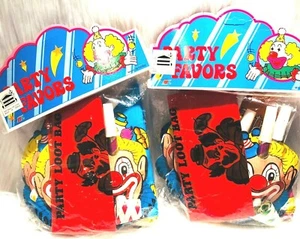 Vintage Clown Birthday Party Loot Bags Favor Toys Retro 2 Different Similar Sets - Picture 1 of 6