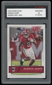 DERRICK HENRY 2016 PANINI SCORE 1ST GRADED 10 ROOKIE CARD RC TENNESSEE TITANS - Picture 1 of 1