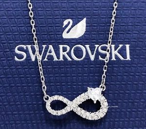 Nuevo Auténtico Collar Colgante Cristal Corazón Rodio Infinito Swarovski 5520576 - Imagen 1 de 5