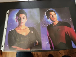2 Star Trek: The Next Generation Autographs Will Riker and Deanna Troi 8x10 - Picture 1 of 7