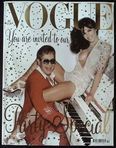 VOGUE UK December 2002 ELIZABETH HURLEY + ELTON JOHN Bridget Hall RIE RASMUSSEN - Imagen 1 de 18