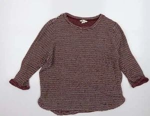 H&M Womens Red Cotton Blend Jumper Size M - Picture 1 of 12