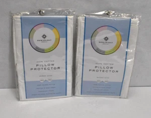 Downright 100% All-Cotton Pillow Protector Queen 20" x 30" Lot Of 2 - Picture 1 of 5