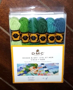 DMC 12pc OCEAN & SKY Tapestry Wool Skeins (8.7yd Per Skein) #486FP612 - Picture 1 of 3