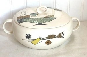 Cazuela vintage 1957 Crooksville Waldorf Mid Century moderna retro | con tapa - Imagen 1 de 6