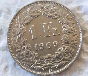 Münze Schweiz: 1 Franken 1969 - Bild 1 von 2