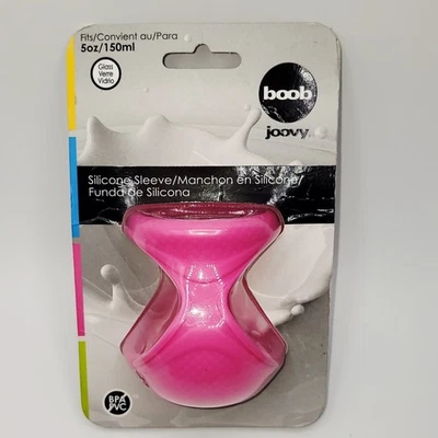 Funda de silicona Joovy Boob rosa para botellas de vidrio Joovy de 5 oz nueva Foto 1 de 2