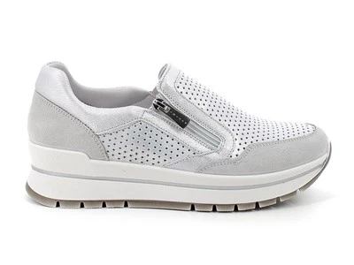 IGI&CO SCARPE SLIP ON CON ZIP DONNA ESTATE 7660644  ANIKA CRISTAL - ARGENTO - Immagine 1 di 3