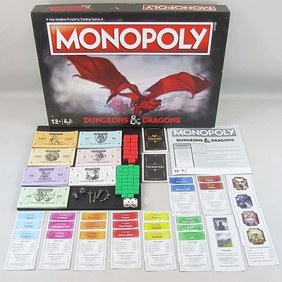 Monopoly Dungeons & Dragons D&D Edition Board Game Winning Moves Hasbro 2021 - Image 1 of 4
