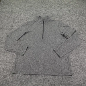 Lululemon Soft Jersey Mens XL Gray Half Zip Pullover Heathered Training Top - Picture 1 of 9