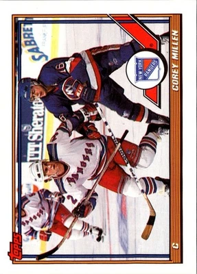 1991 Topps Corey Millen #461 New York Rangers Hockey Card - Image 1 of 2