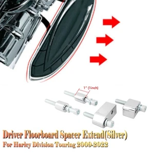1" Silver Floorboard Spacer Extend Pad For Harley Davidson Tri-Glide 2010-2013 - Bild 1 von 24